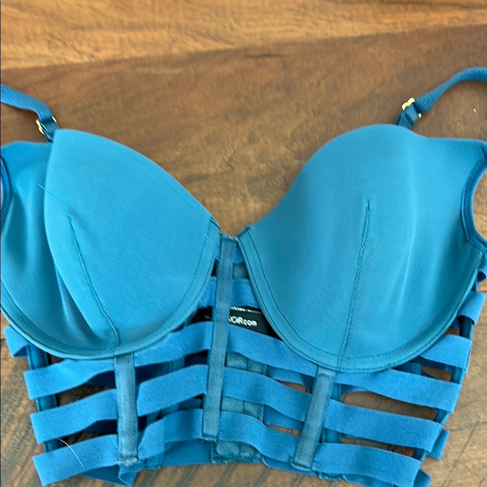 Blue Strappy Women's Bra